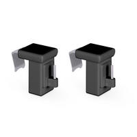 KLEMMTRÄGER für Vitragestangen 2er Pack - Anthrazit, Kunststoff (2/4/4cm) - Bestlivings
