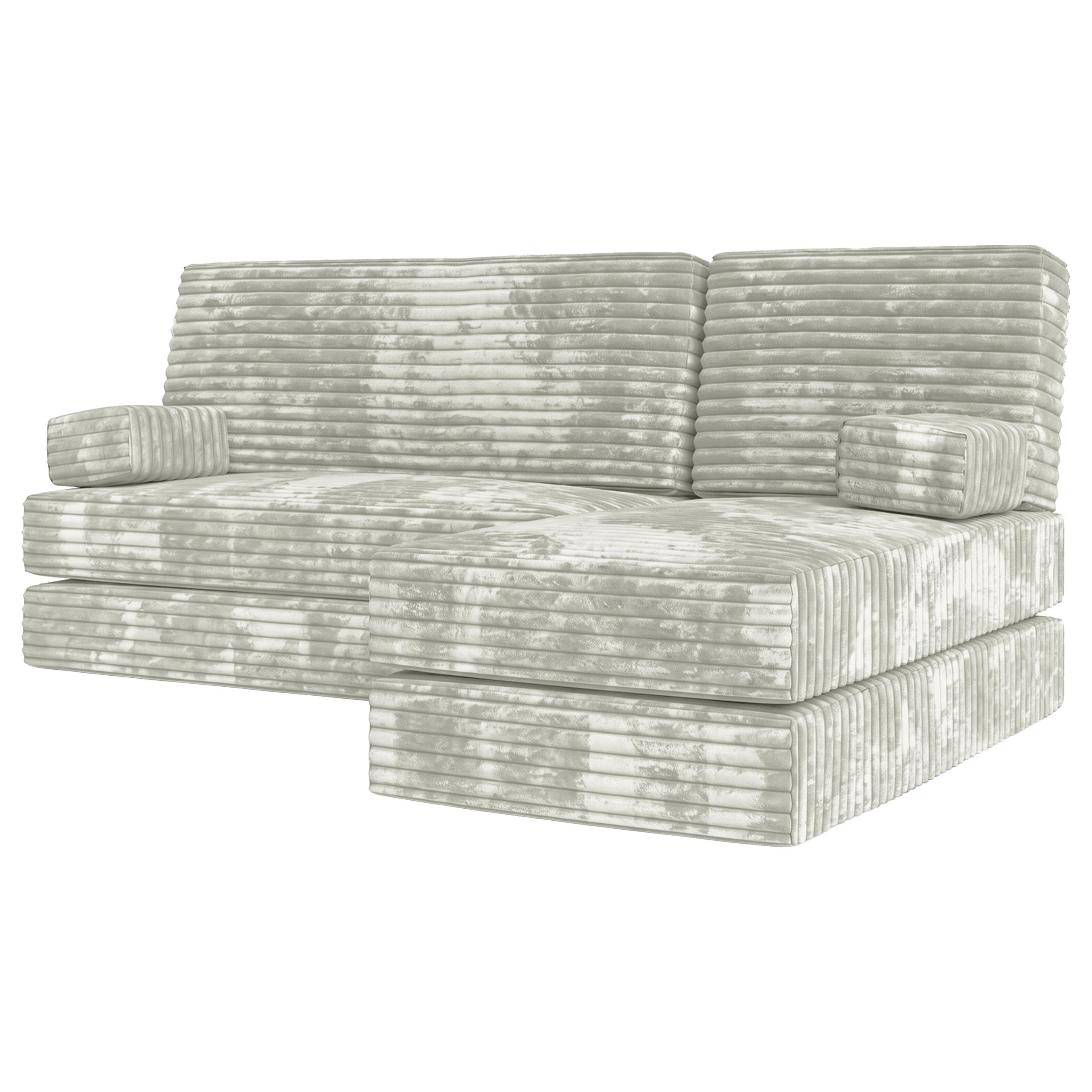 Masseno Ecksofa Hellgrau 200x120 cm