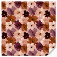TAPETE - Blumen - Abstrakt - Erdtöne - 260x280 cm - Multicolor, Papier (260/280cm) - OnlyWow