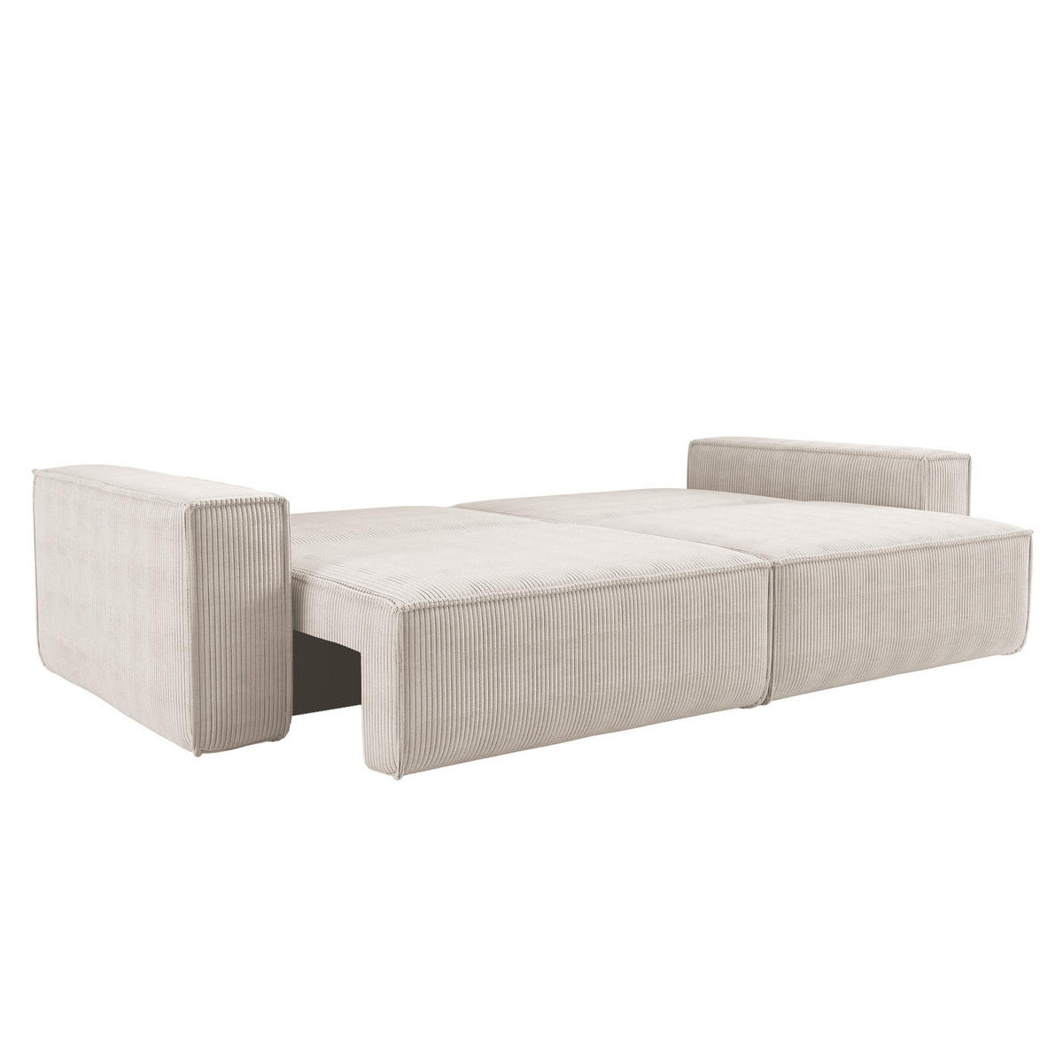 SCHLAFSOFA BEST und Bettkasten Stoff Poso Beige - Beige, Holz (246/83/98cm) - Kaiser Möbel