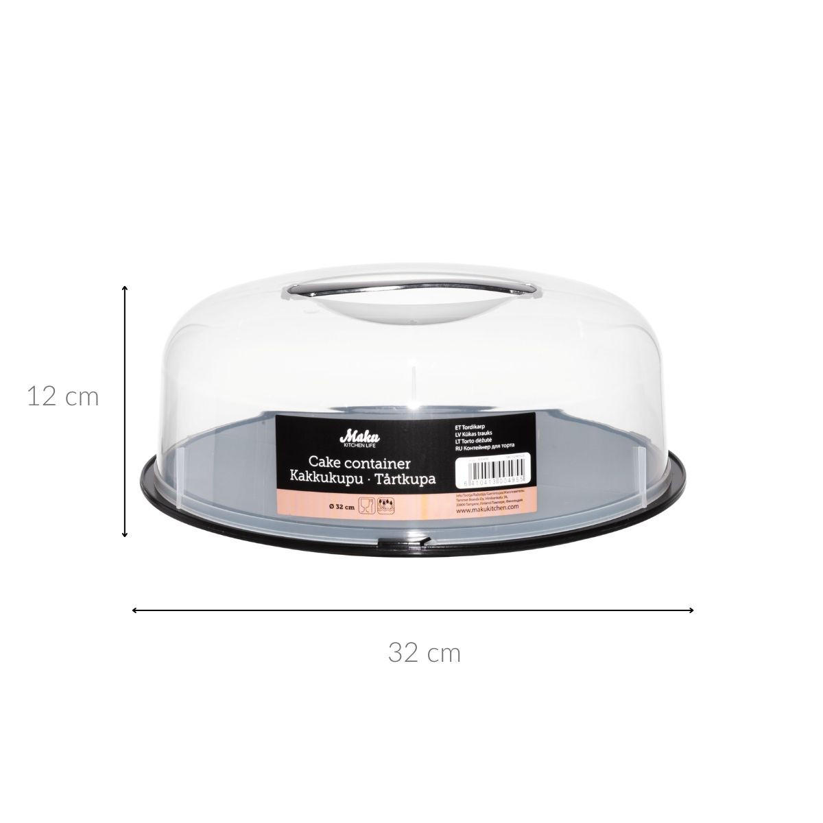 KUCHENBEHÄLTER rund Ø 32 cm - Transparent, Kunststoff (32/12/32cm)