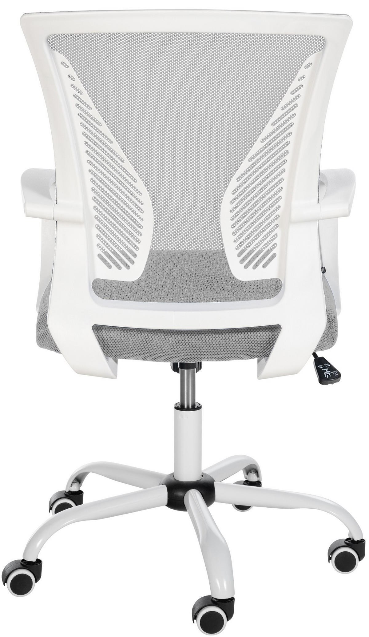 DREHSTUHL Microfaser hellgrau - Hellgrau/Weiß, Kunststoff/Textil (59/94/56.5cm) - CLP