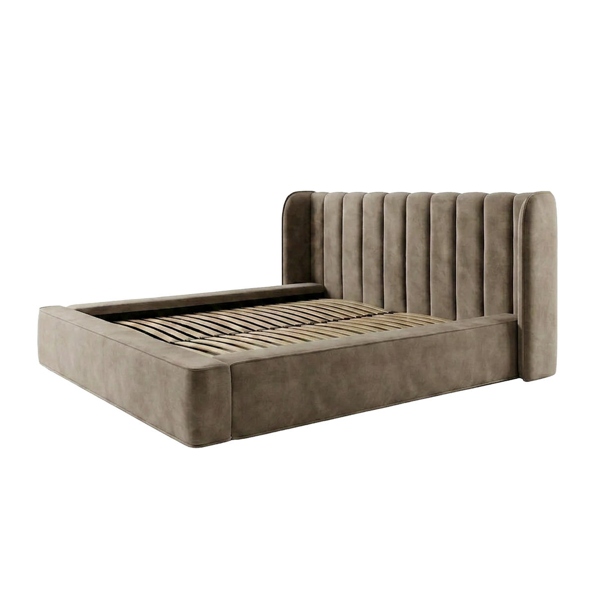 POLSTERBETT GONDO 160x200 cm, Hellbraun - Braun, Textil (200/160cm) - Fedve