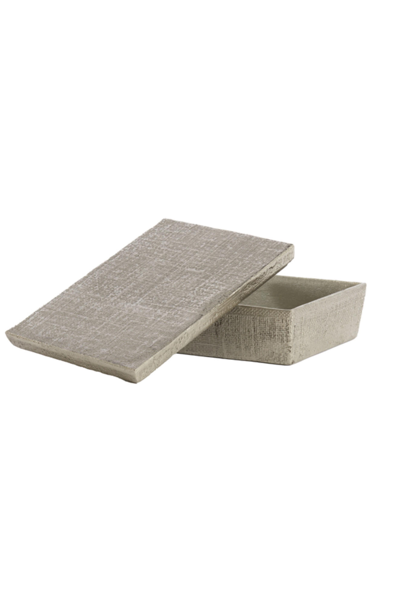 DEKO-DOSE Lina Silber 37/27/11 cm - Silberfarben, Metall (27/11/37cm) - Light & Living