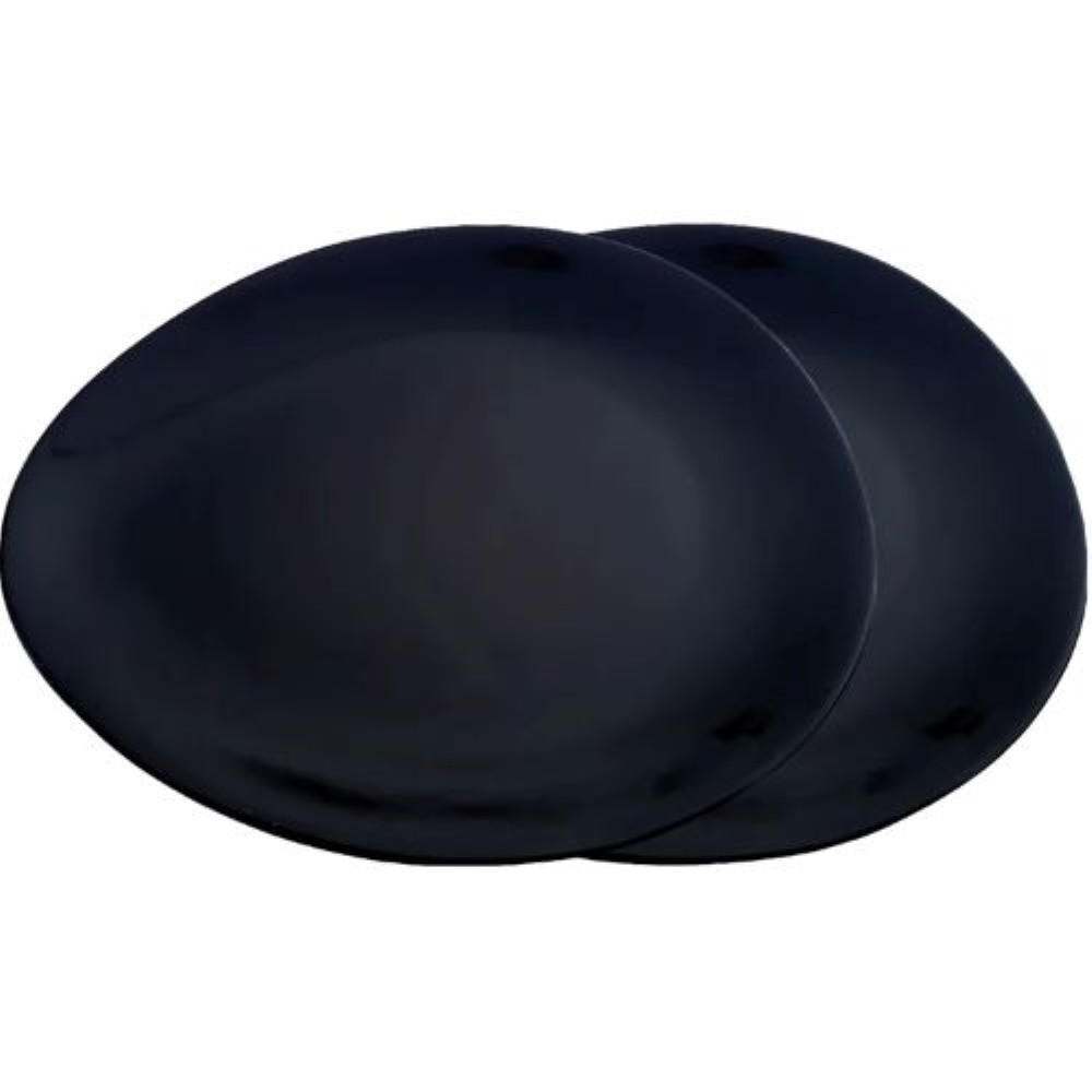 TELLER Set 2 tlg. schwarz - Multicolor/Schwarz, Keramik (17cm) - Luigi Colani Porzellan
