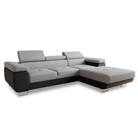 ECKSOFA Divo, Seite: Rechts - Hellgrau/Schwarz, Holz/Textil (282/204cm) - Sofnet