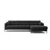 ECKSOFA rechts Mamaia aus strukturiertem Stoff dunkelgrau 5 Sitzplätze - Dunkelgrau, Textil (185/293cm) - Micadoni