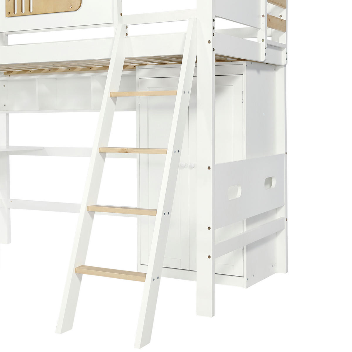 HOCHBETT 90/200 cm Weiß, Natur - Ahornfarben/Weiß, Holz/Holzwerkstoff - Raumix