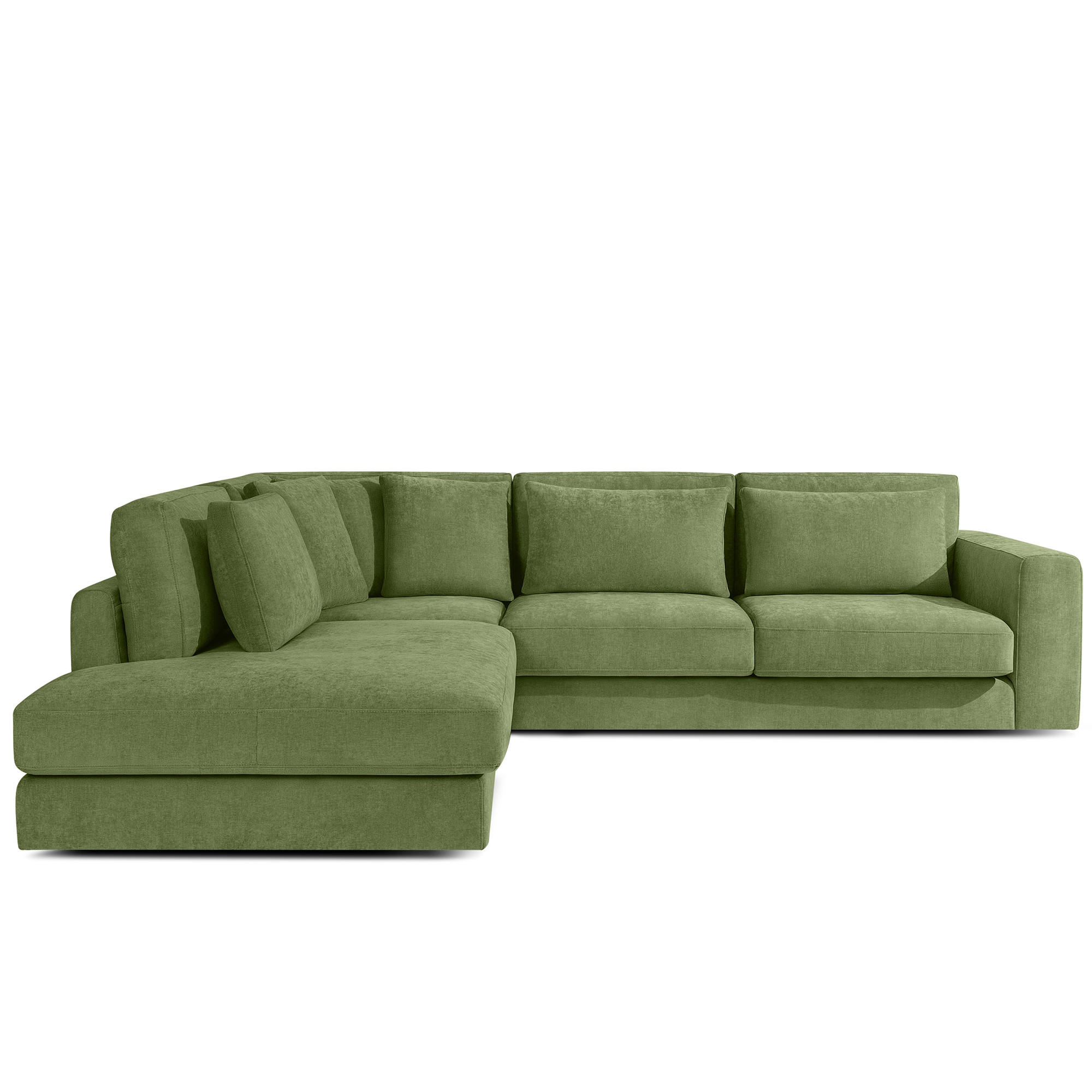 ECKSOFA links VERUS - Grün, Holz/Holzwerkstoff (297/248cm) - KONSIMO®