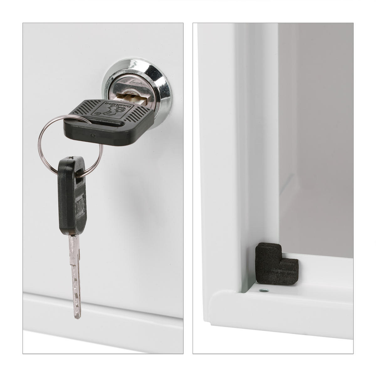 MEDIZINSCHRANK - Weiß, Metall (30/60/12cm) - Relaxdays