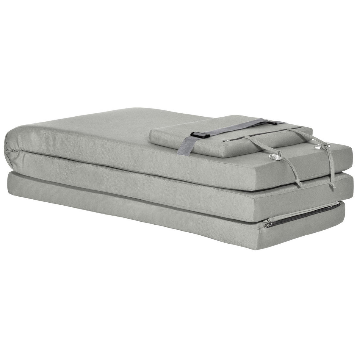 DECKCHAIRAUFLAGE Loftlux DC 175/45/5 cm Hellgrau - Hellgrau, Textil (45/5/175cm) - Beautissu 