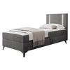 BOXBETT Ono 1, Setite: Rechts - Schwarz/Grau, Holz/Textil (90/200cm) - MIRJAN24