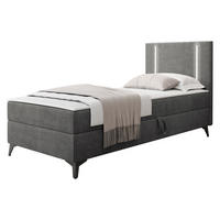BOXBETT Ono 1, Setite: Rechts - Schwarz/Grau, Holz/Textil (90/200cm) - MIRJAN24