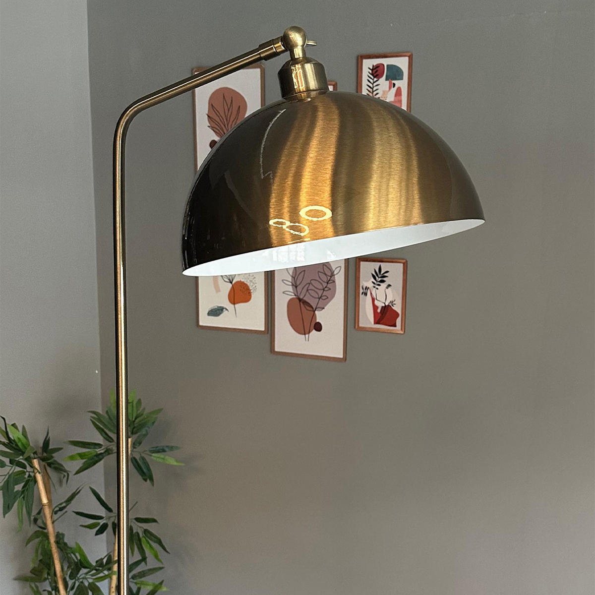 STEHLAMPE Norek - Messingfarben, Metall (37/37/170cm) - Bamyum