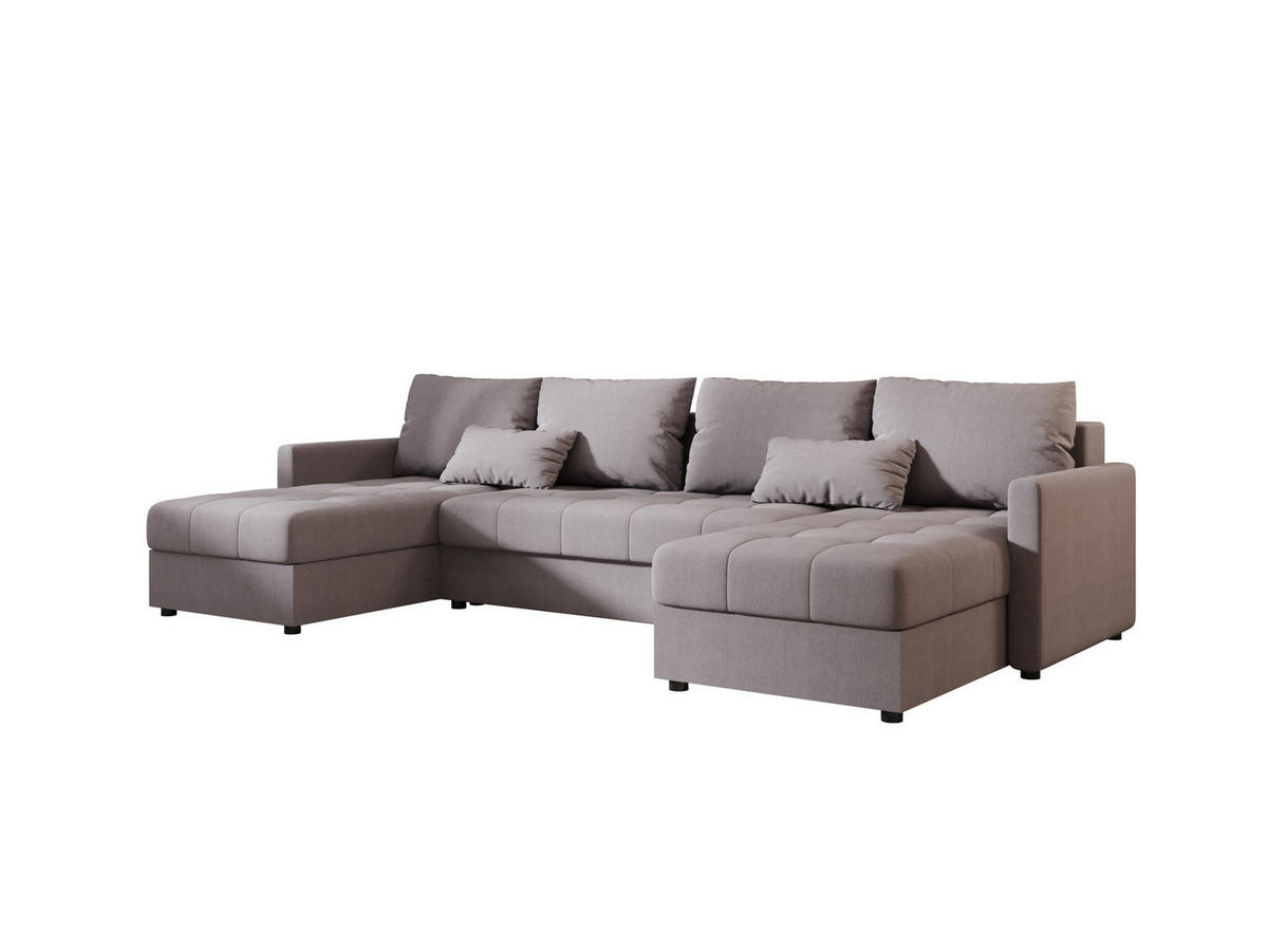 ECKSOFA MOS U BIS Cosmic 160 mit Schlaffunktion - Grau, Textil (285/85/140cm) - Bedante