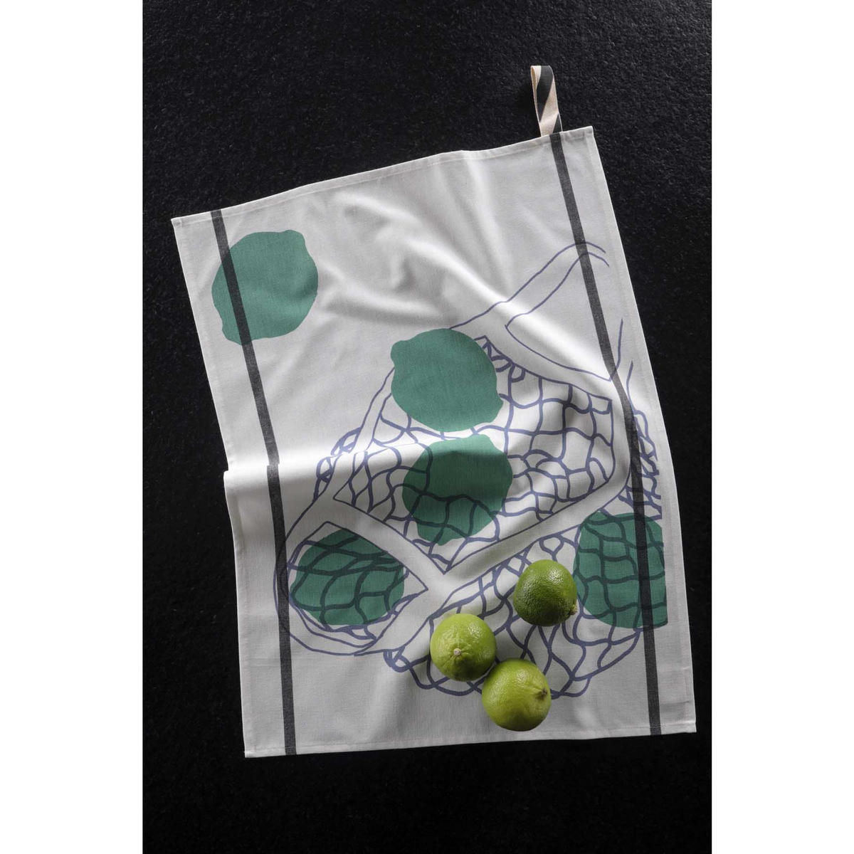 KÜCHENTUCH Citron grün 50 x 70 cm - Grün, Textil (50/70cm)
