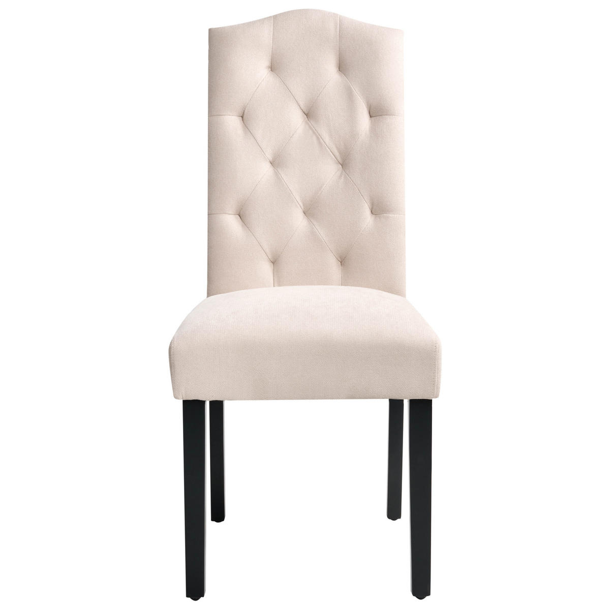 ÉTKEZŐSZÉK 2 darabos Szett Kárpit Bézs Shirley - bézs, textil/fa (46/103/60cm) - Beliani