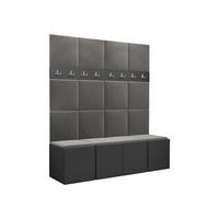 GARDEROBEN-SET Orion V - Graphitfarben/Grau, Holzwerkstoff/Kunststoff (168/186/46cm) - MIRJAN24