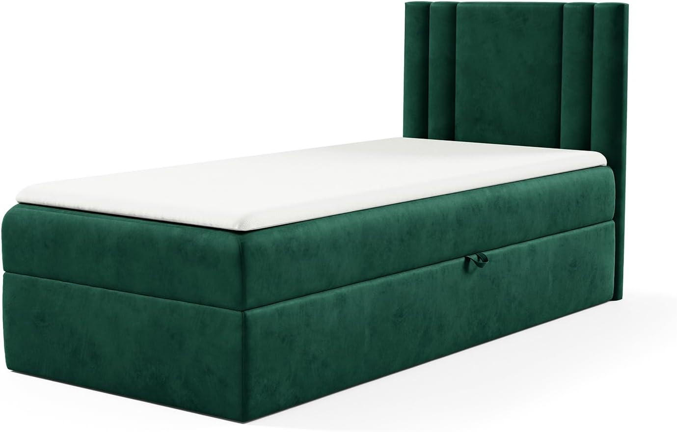 KINDERBETT CARDI - Grün, Holzwerkstoff (84/208cm) - Meblini