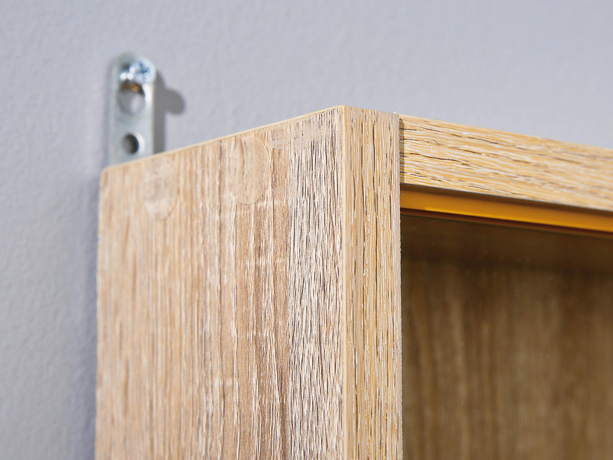 VITRINENSCHRANK Eiche Dekor - Eiche Wotan, Holzwerkstoff (80/60/10cm) - ebuy24