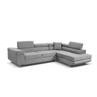 ECKSOFA Marlene III L-Form mit verstellbaren Kopfstützen Schlaffunktion Bettkasten 271 cm rechts hellgrau - Hellgrau, Kunststoff (202/271cm) - Margaret Hadas24