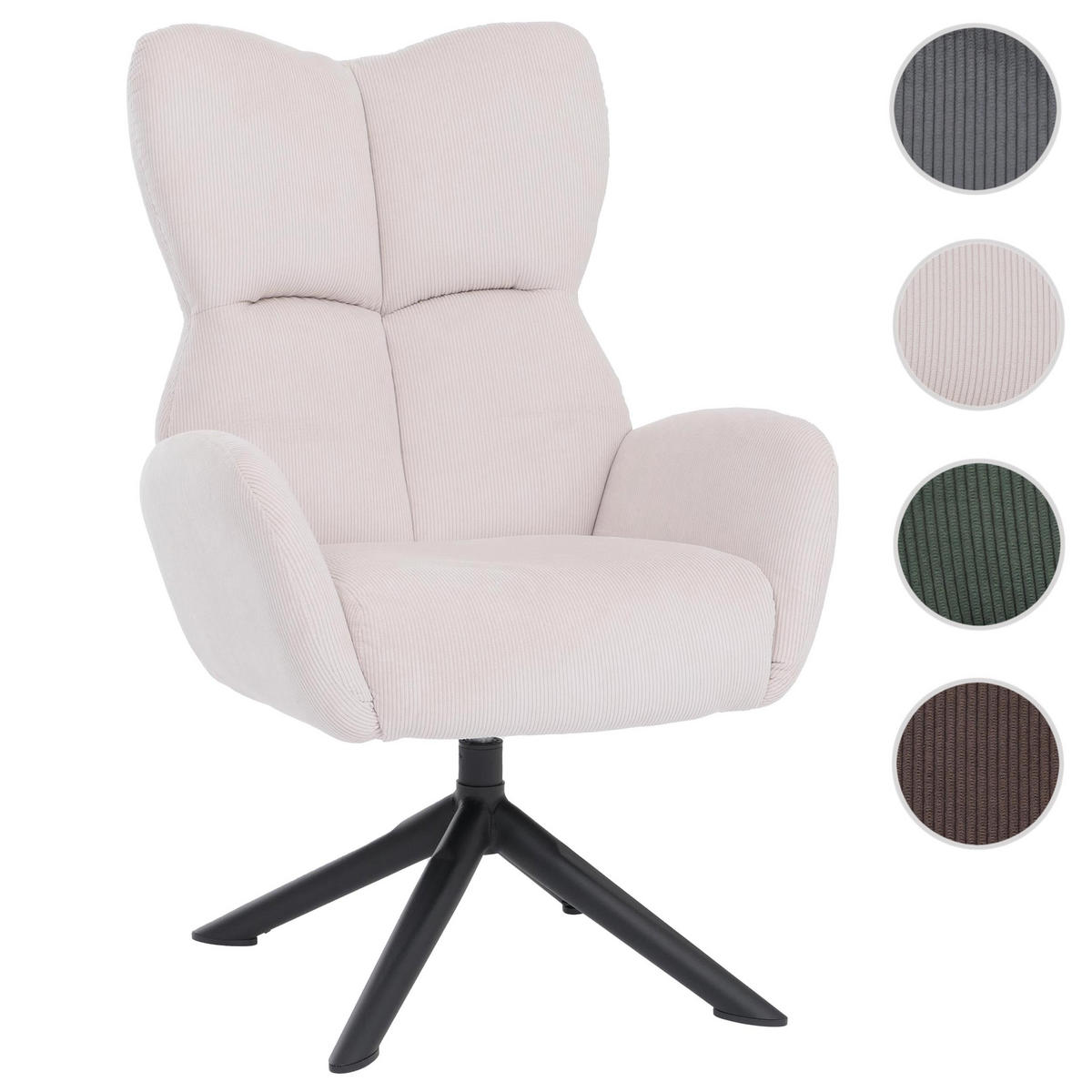 LOUNGESESSEL Cremeweiß - Creme, Textil (72/106/71cm) - MCW