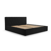 POLSTERBETT Bett 02 - 140x200 - Black - Schwarz, Holz/Textil (140/200cm) - Möblo