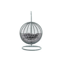 HÄNGESESSEL - 1 Person - Harz - Grau - - Grau, Kunststoff (112/197/105cm) - Vente-Unique