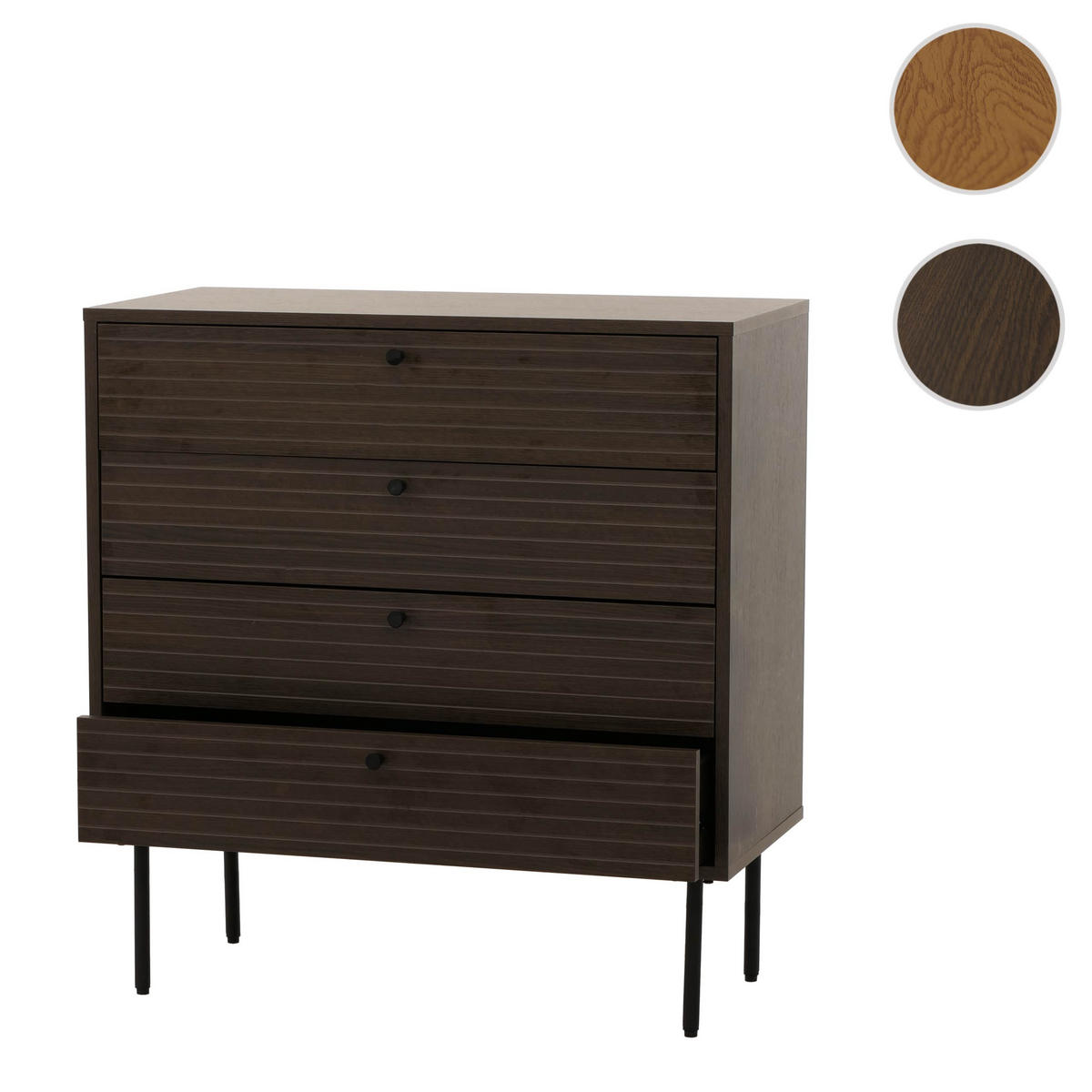 KOMMODE Dunkelbraun - Dunkelbraun, Holz (40/80/85cm) - MCW