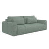 3-SITZER SOFA mit Schlaffunktion Strukturstoff Stoff Grün - Schwarz/Hellgrün, Kunststoff/Textil (238/82/105cm) - Makamii