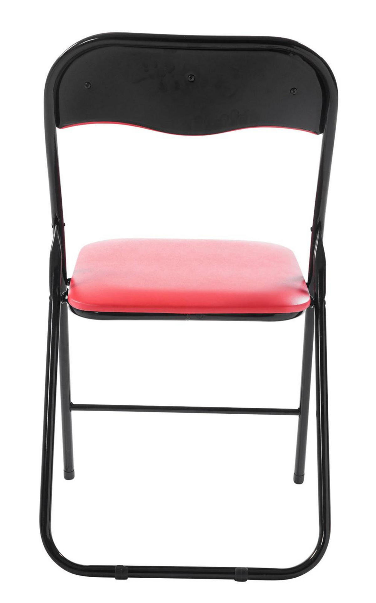 BESUCHERSTUHL Lederlook rot/schwarz - Rot/Schwarz, Textil/Metall (45/78/45cm) - CLP