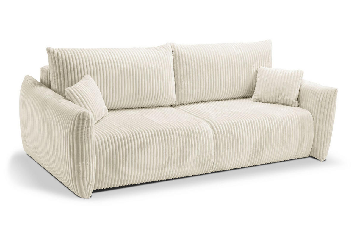 SOFA Hallora - Ecru (Tilia 03) - Ecru, Holzwerkstoff (240/88/108cm) - Möblo