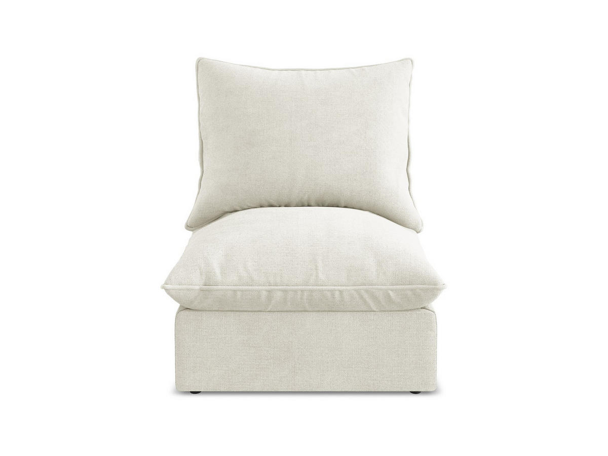 SOFAELEMENT Strukturstoff Beige - Beige/Schwarz, Holzwerkstoff/Kunststoff (75/77/90cm) - Makamii