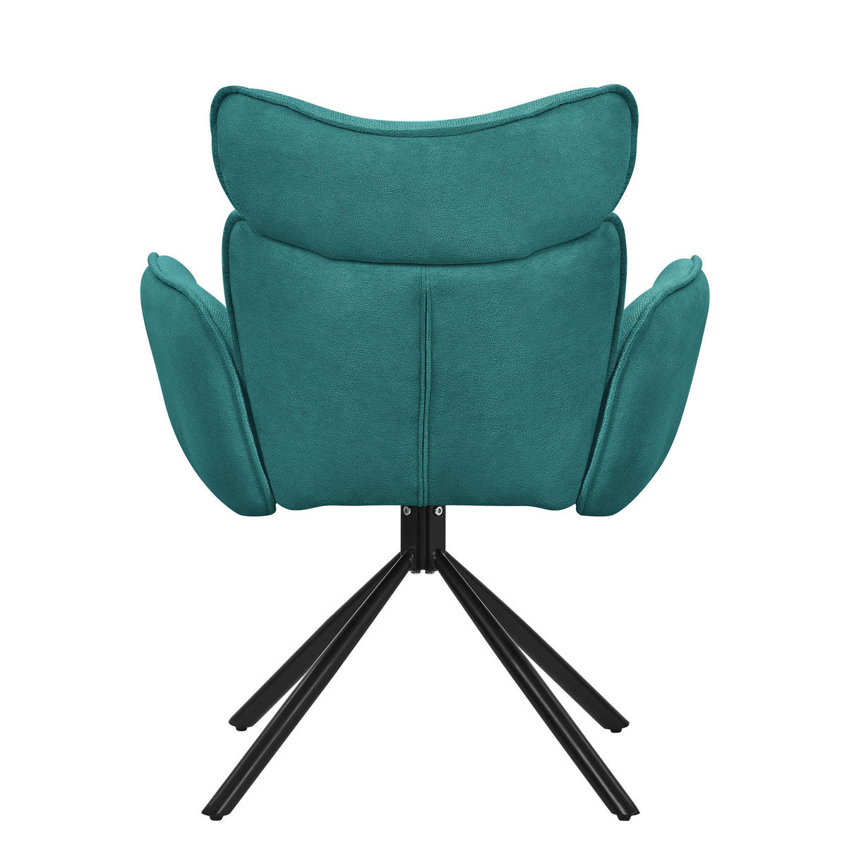 ESSZIMMERSTÜHLE 4er Set drehbar Petrol mit Stoffbezug - Petrol/Schwarz, Textil/Metall (63/89/68cm) - ML-DESIGN