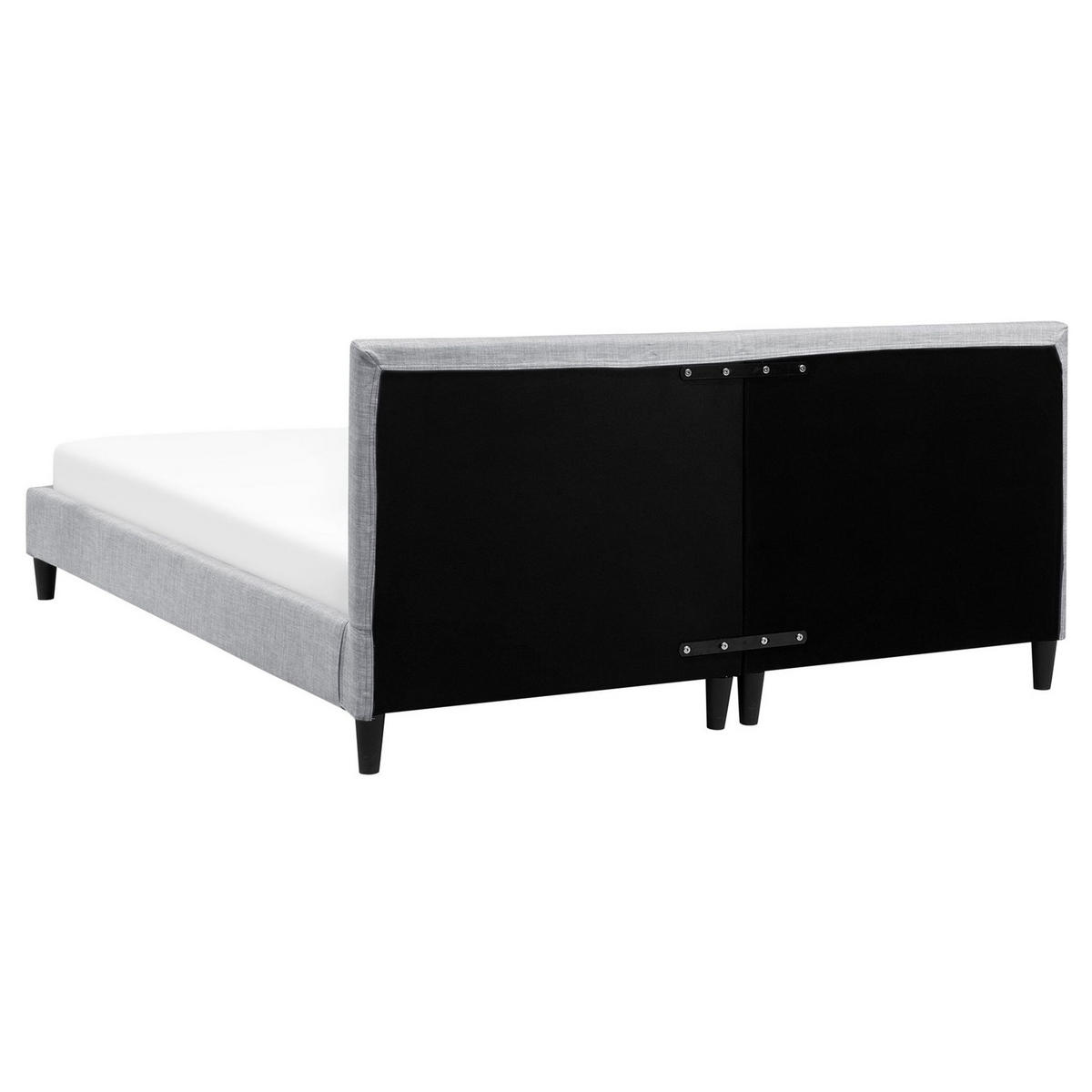 POLSTERBETT 160/200cm Hellgrau Fitou - Hellgrau, Textil (160/200cm) - Beliani