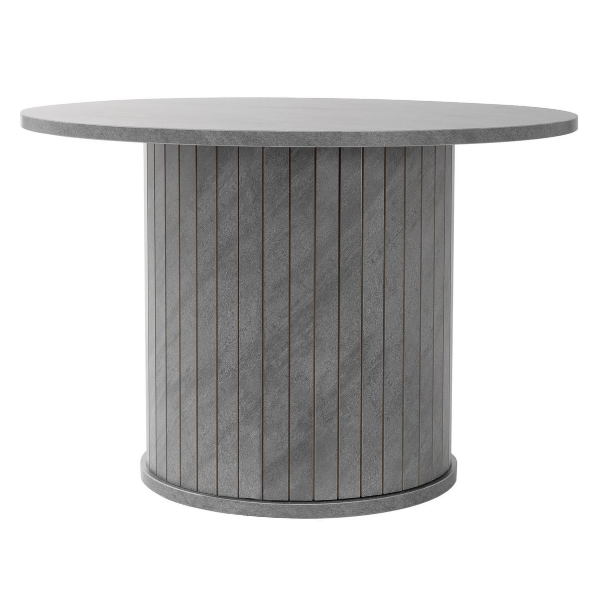 COUCHTISCH rund Ø60 x 40 cm Beton-Optik Grau - Grau, Holz (60/60/40cm) - ML-DESIGN