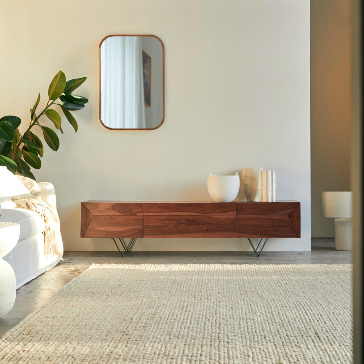 TV-SCHRANK Metric Braun aus Palisander - Braun, Holz (175/43/40cm) - Tikamoon