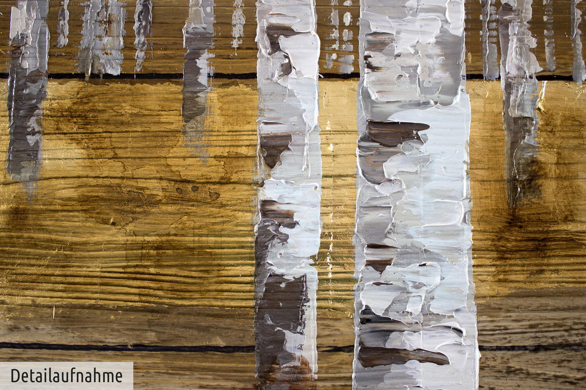 ÖLGEMÄLDE 120/80 cm - Goldfarben, Holz/Textil (2.02/80cm) - KUNSTLOFT