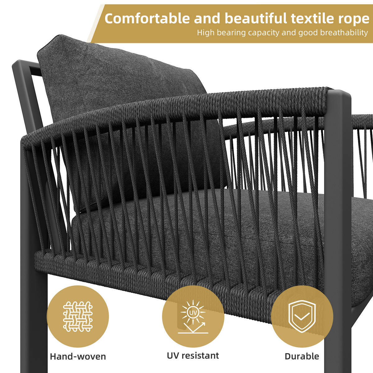 GARTEN-LOUNGESET 8er-Set Grau - Grau, Metall - ComfortXL