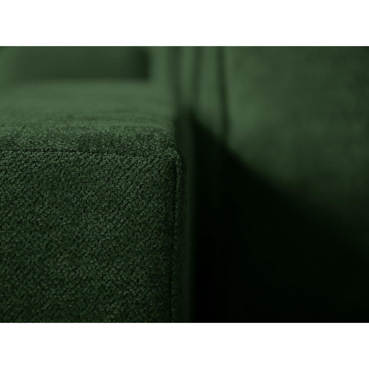 ECKSOFA Parma ohne Schlaffunktion dunkelgrün rechts - Dunkelgrün/Schwarz, Textil (314/224cm) - Beautysofa
