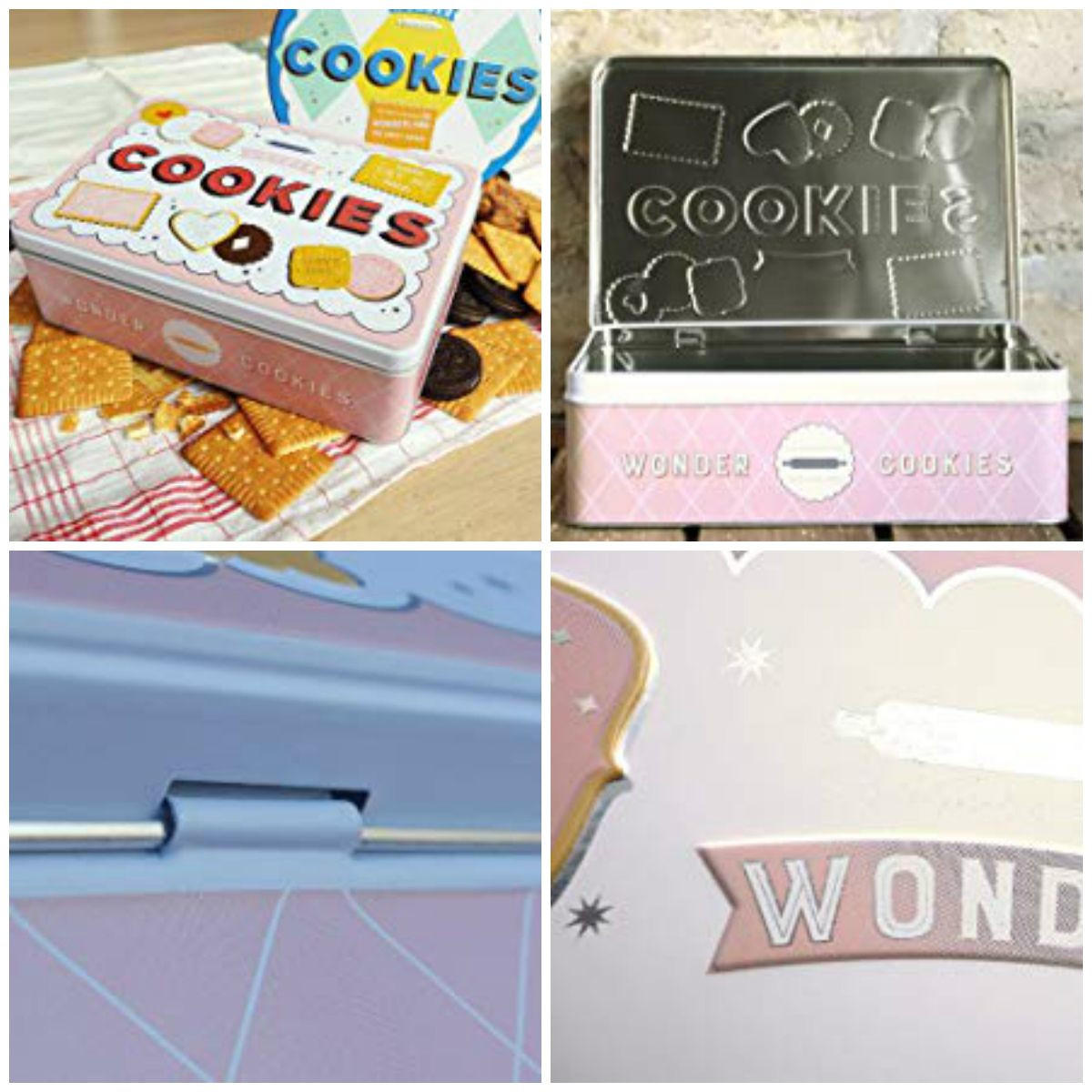 VORRATSDOSE flach Home & Country Wonder Cookies - Multicolor, Metall (23/7/16cm) - Nostalgic-Art