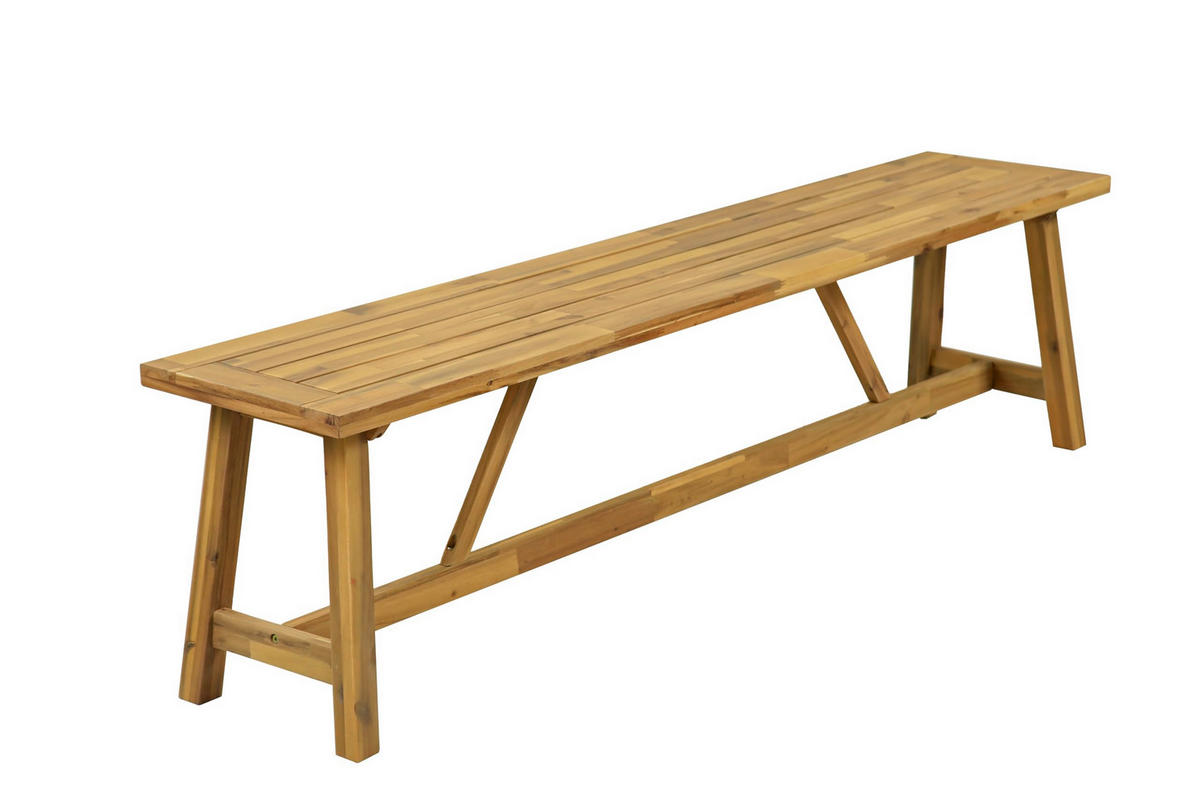 GARTEN-SITZGRUPPE Cindy 3-teilig Gartenmöbel-Set - Braun, Holz - DELUKE