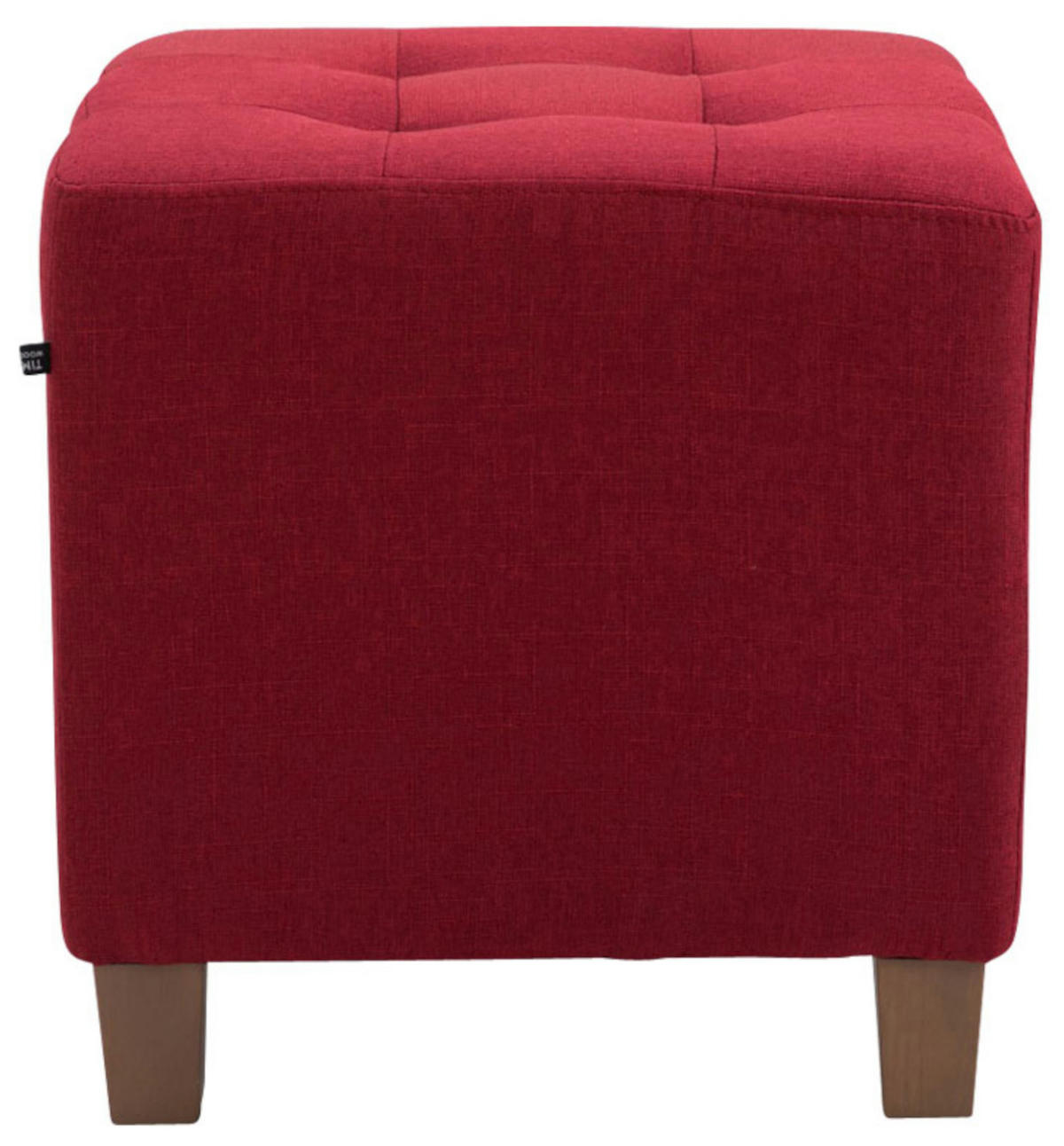 SITZWÜRFEL 2er Set Stoff rot - Rot, Holz/Textil (45/46/45cm) - CLP