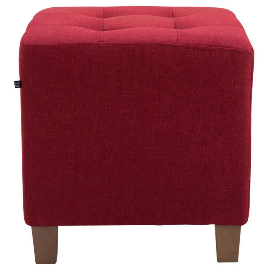 Thumbnail - Deluke Sitzhocker, Rot, Textil, 45x46x45 cm, Wohnzimmer, Hocker, Sitzhocker