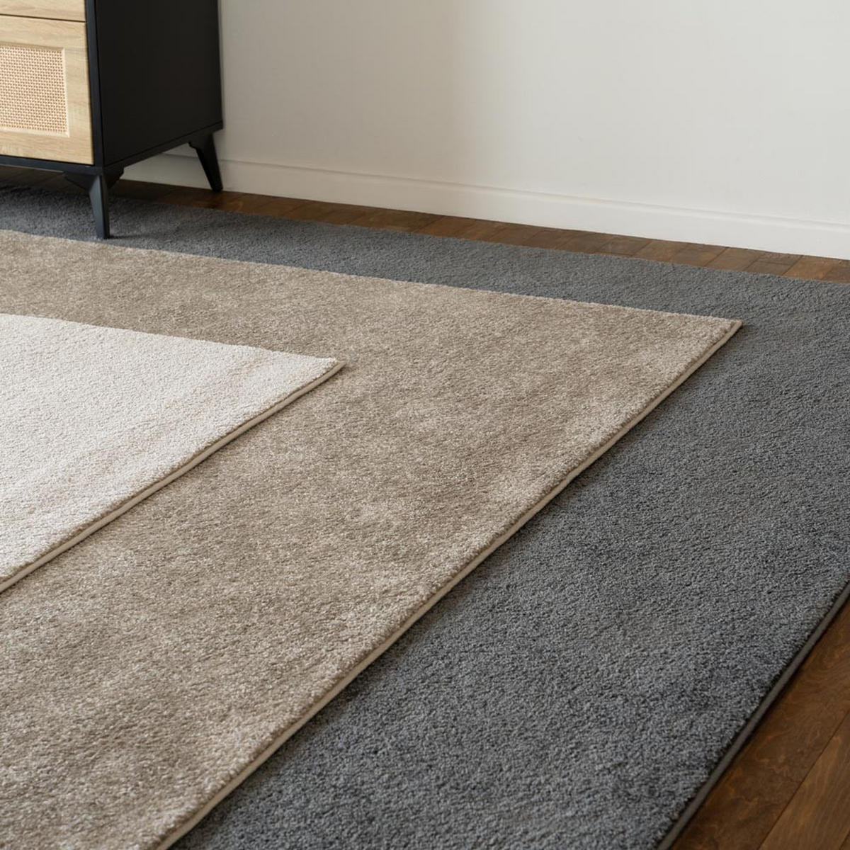 KURZFLORTEPPICH FOFI - Farbe: Grau, Größe: 110 x 60 cm - Grau, Kunststoff (60/110cm) - Home Deluxe