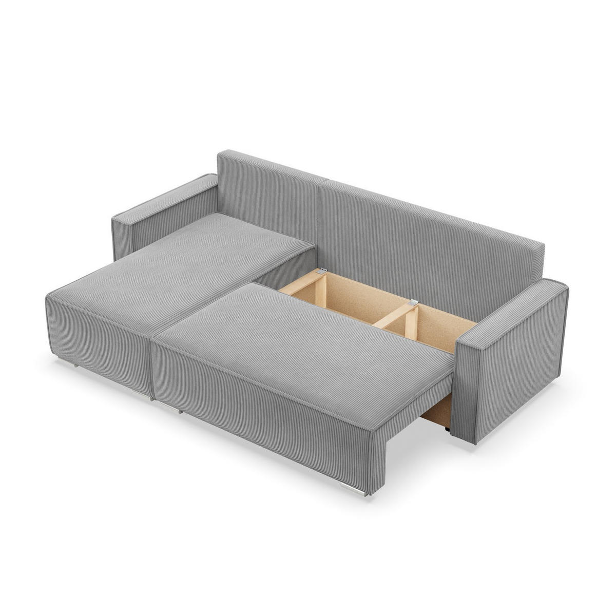ECKSOFA MIT SCHLAFFUNKTION NOTO BONELL Grau - Grau, Textil (142/231cm) - Mebligo