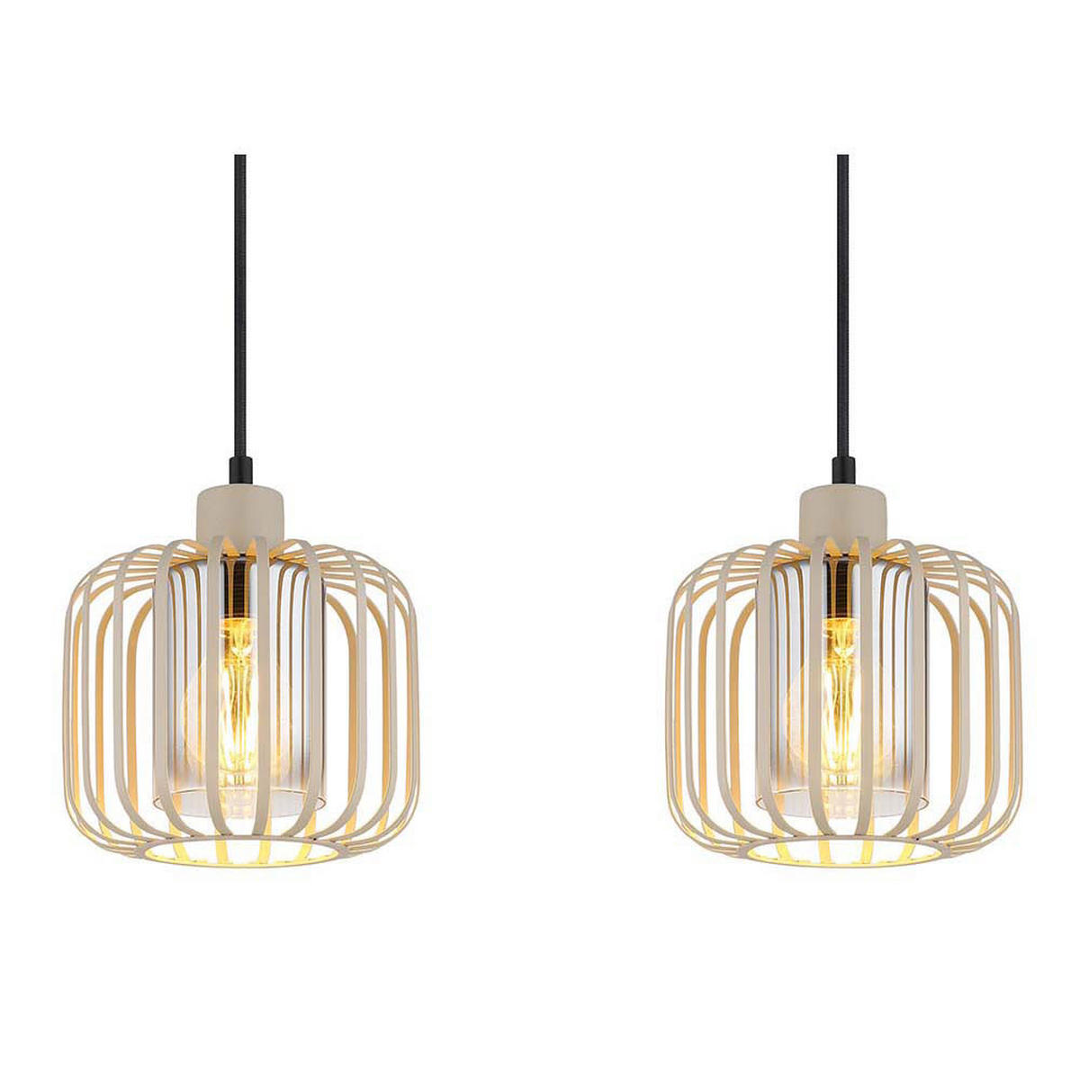 HÄNGELEUCHTE ALFRED Metall Sand - Bernsteinfarben, Glas (108/18/120cm) - Globo Lighting