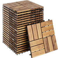 TERRASSENFLIESEN Tabula,31 x 31 x 2,2 cm,braun - Braun, Holz (31/31/2.2cm) - tectake