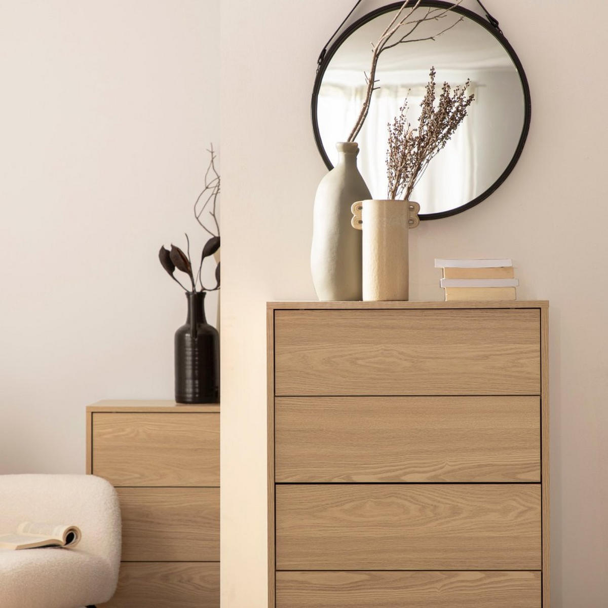 SCHUBLADENSCHRANK Remi Natürlich 60 cm x 110 cm - Naturfarben, Holzwerkstoff (60/110/40cm)