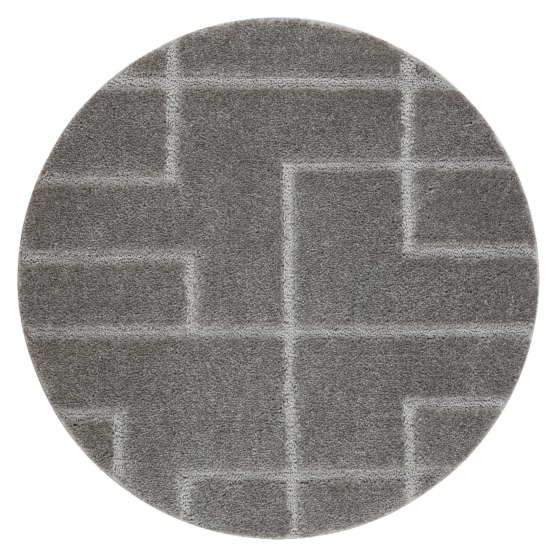 rugsX Teppich Grau 100x100 cm